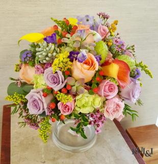 Pastel Colorful Wedding Bouquet