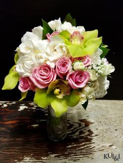 Soft Greens & Pinks Bouquet
