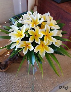 Plumeria Tropical Wedding Bouquet