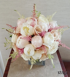 Blush Peony & Rose Wedding Bouquet