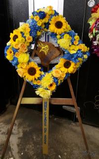 Custom Hilo High School Square Wreath