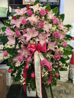 Extra Large Pink Sympathy Wreath