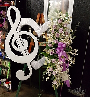 Custom Music Note Wreath