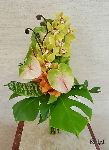 Stylized Tropical Wedding Bouquet