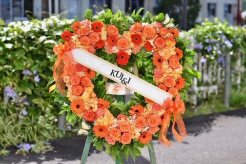 Orange Heart Wreath