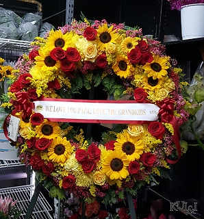 Yellow & Red Circle Wreath