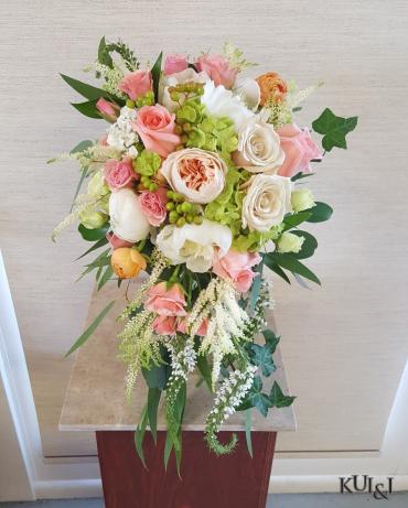 Rustic Cascading Wedding Bouquet