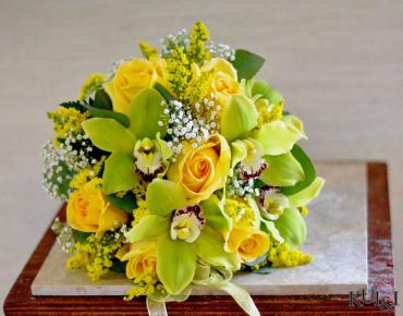 Yellow & Green Wedding Bouquet