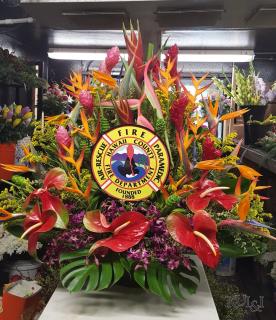 Custom Tropical \"Hawaii Fire Chiefs Assoc.\" Arrangement