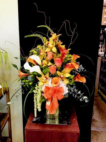 Luxurious Orange Vase Arrangement