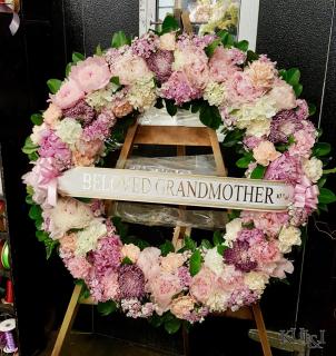 Stunning Peony Circle Wreath