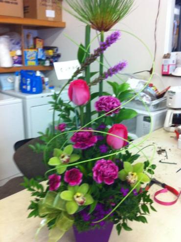 Liatris, rose and cymbidium arr.