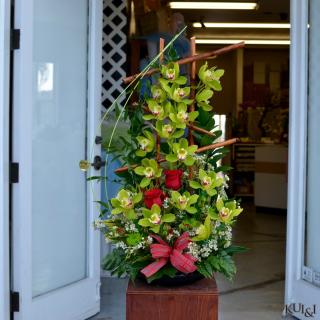 Cymbidium & Rose Arrangement