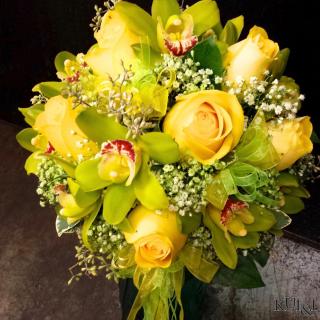 Yellow Rose & Cymbidium