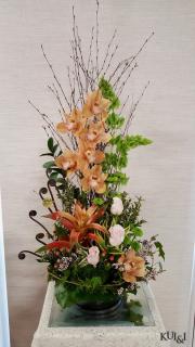 Stylized Cymbidium Tropical Arrangement