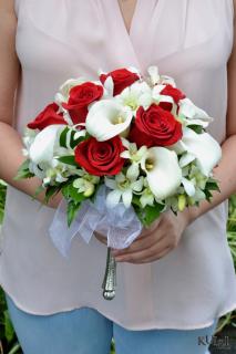 Red & White Wedding Bouquet