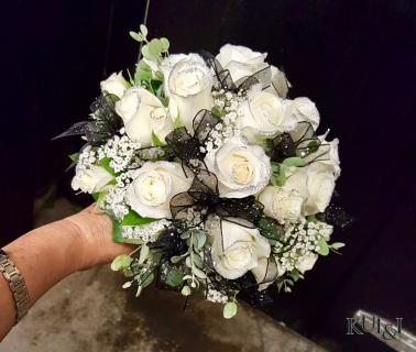 Glittered Rose Wedding Bouquet