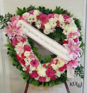 Elegant Sympathy Heart Wreath