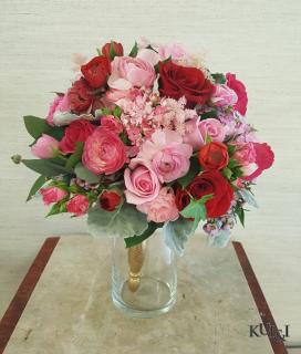 Red & Pink Wedding Bouquet