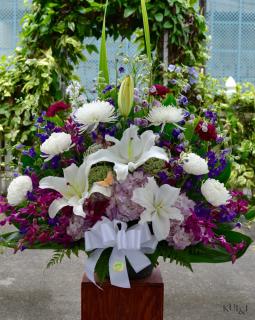 Purple-Toned Sympathy Arrangement