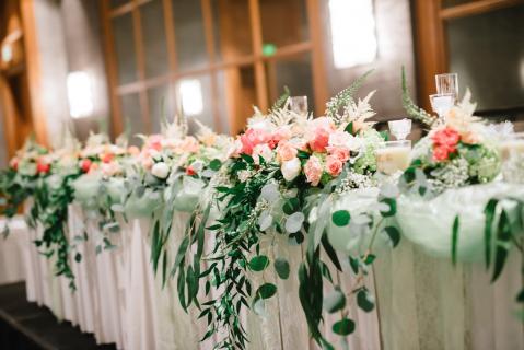 Bridal Party Table Flowers
