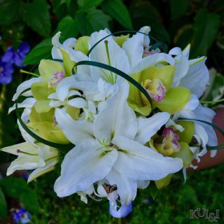 Green & White Wedding Bouquet