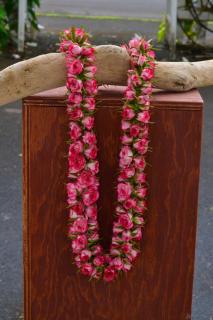 Pink Rope Rose Lei