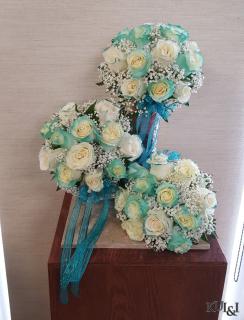 White & Tiffany Blue Bouquets