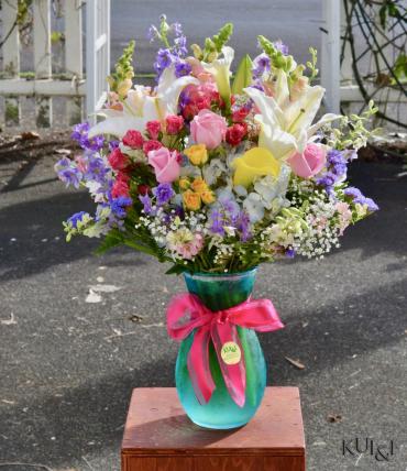 Colorful Spring Vase Arrangement