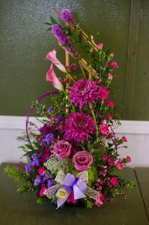 Purple Ikebana Stylized Arrangement