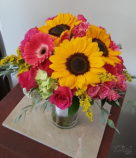 Pink & Yellow Wedding Bouquet