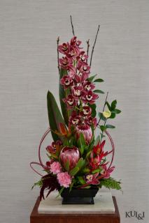 Burgundy Tropical Arrangement