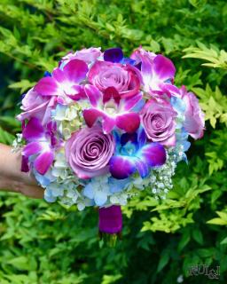 Purple & Blue Clutch Bouquet
