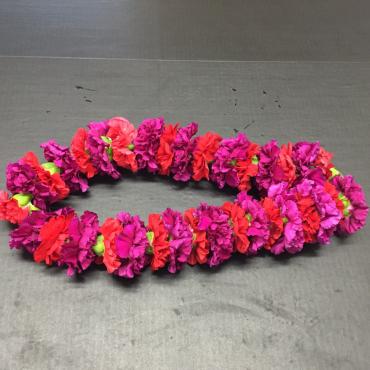 Single Carnation Lei available in different colors